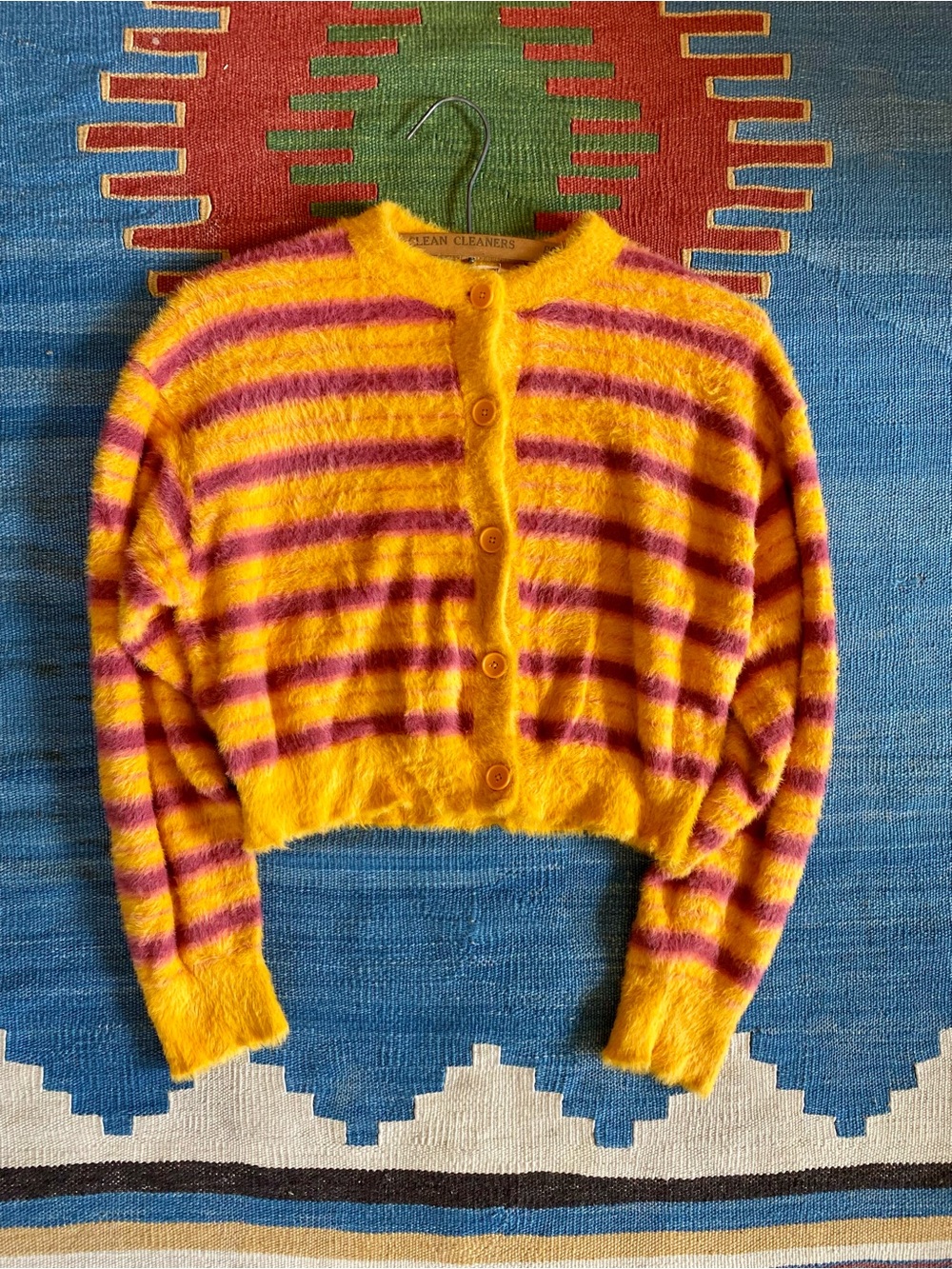 Striped Fuzzy Cardigan